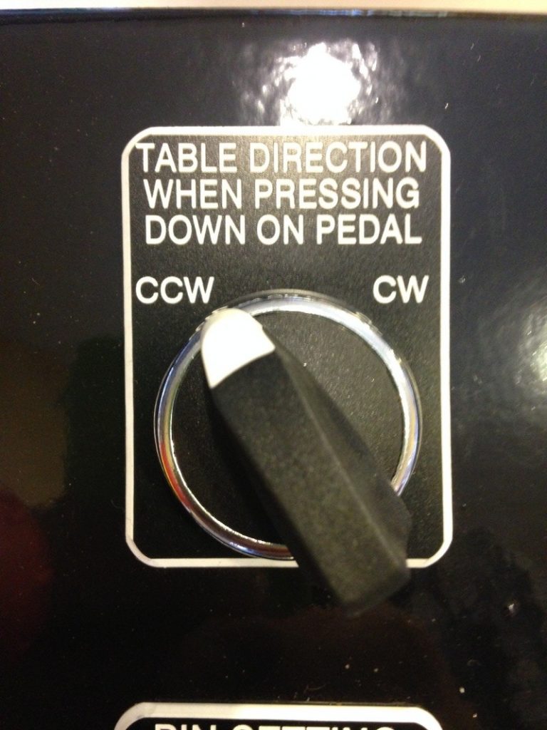 CW/CCW Table Direction Switch